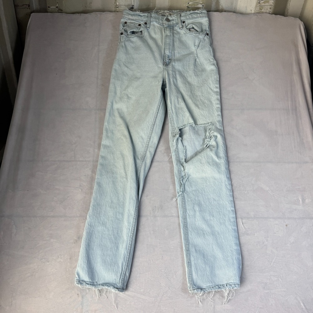 Abercrombie & Fitch "The '90s Straight Ultra High‎ Rise Jeans Womens 26/2R Blue